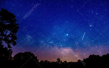 Shooting stars in an Alabama night sky