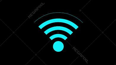 Wireless network icon, wifi symbol