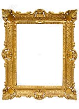 Plastic Golden Picture Frame w/ Path