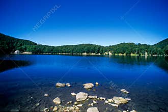 Blue lake water