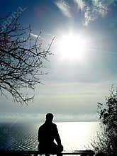 Person on bench