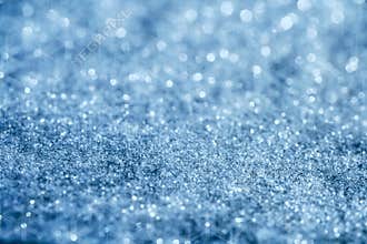 Blue glitter sparkles background with star light