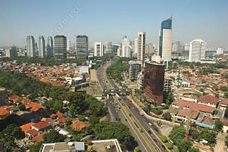 The Jakarta skyline
