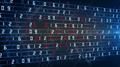 Digital technology numbers counter backgorund 4K