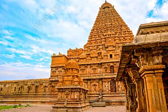 Great architecture of Hindu Temple Brihadishwara, India, Tamil N