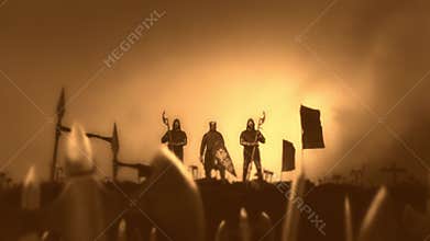 King Richard the Lionheart Leading His Army of Crusaders.
