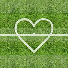 Love soccer grass field background