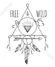 Native american boho design with text