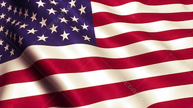 USA American Flag Video 4K
