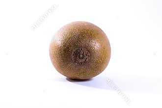 Brown Kiwi Whole Fruit Fresh Skin Hair Detail Closeup Isolated W
