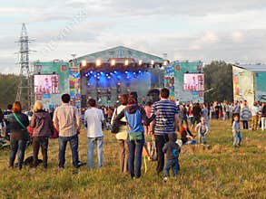 Music open-air concert in Moscow.