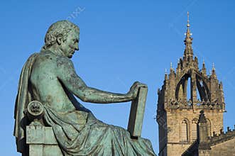 David Hume and St Giles Cathedral, Edinburgh