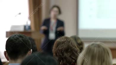 Speaker presentation at the conference