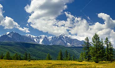 Panorama of North-Chuya mountains, Altai, Russia