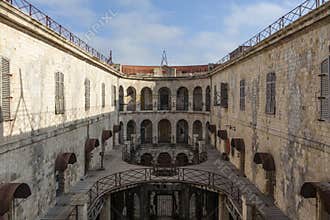 Interior of Fort Boyard in France, Charente-Maritime, France