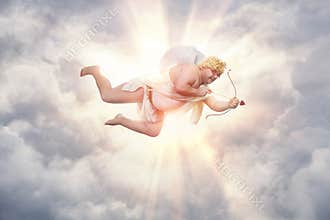 Funny overweight cupid