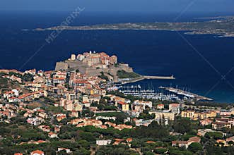Calvi Citadel from above the Town
