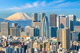 Tokyo skyline and Mountain fuji