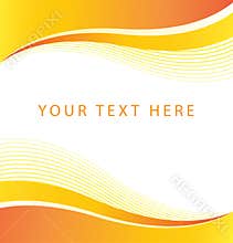 Abstract Orange Wave Border Background