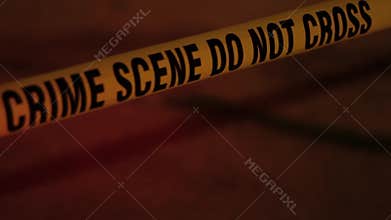 Police tape in an alley hd