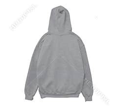 Blank hoodie sweatshirt color grey back view