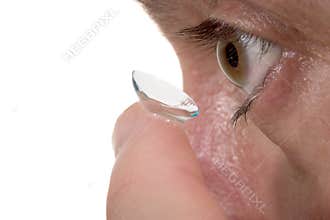 Close-Up Of Contact Lens And Eye 1