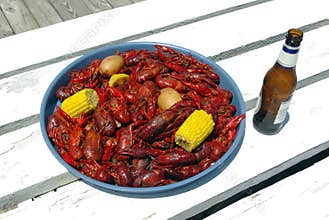 Boiled Crawfish and Beer