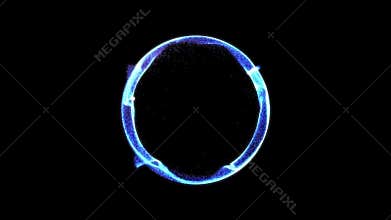 Abstract glowing particle sphere