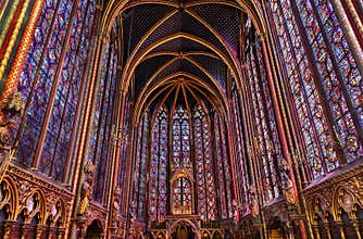 Stained Glass Cathedral Sainte Chapelle Paris France
