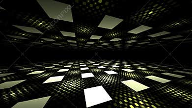 Seamless illusion perspective geometric background