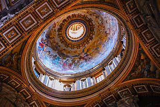 Golden Ceiling of Saint Peter's Basilica