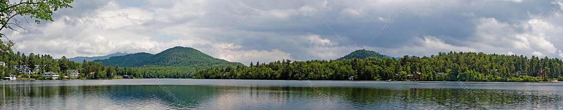 Lake and mountains