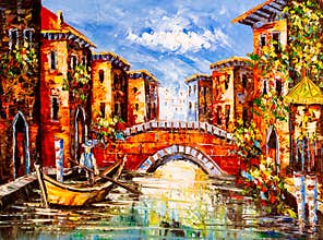 Oil Painting - Venice, Italy
