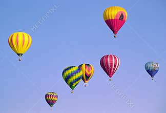 Balloons in flight