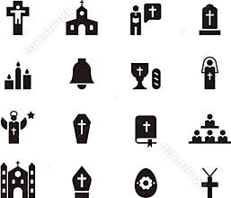 Catholic icon set