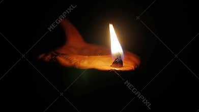 Ancient clay oil lamp