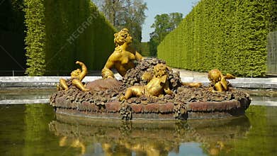 Fountain of Flora, seasonal pond at Versailles. France