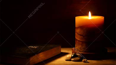 Bible and Candle Video Background