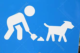 No dog poop - sign to keep dog-parks clean in America