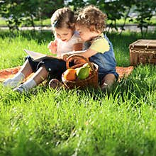 Children on picnic