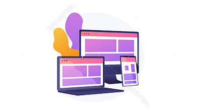 Adaptive web design 4K loop animation