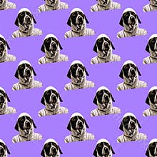 Seamless pattern. Funny dog.Use for t-shirt, greeting cards, wrapping paper, posters, fabric print