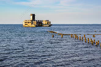 The old torpedo station in Babie Doly. Baltic Sea