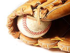 Old Baseball and Mitt