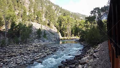 Animas river view from a Durango silverton train