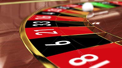 Casino Roulette wheel - Lucky number 35 black thirty-five black