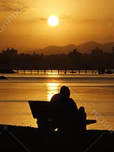 Sunset in Florianopolis