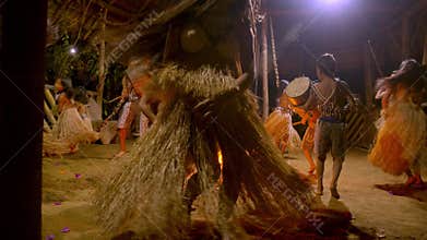 Tribe people dancing