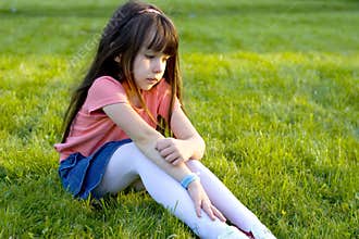 Sad little girl.
