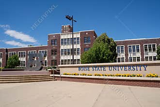 Exterior of the Boise State University college campus